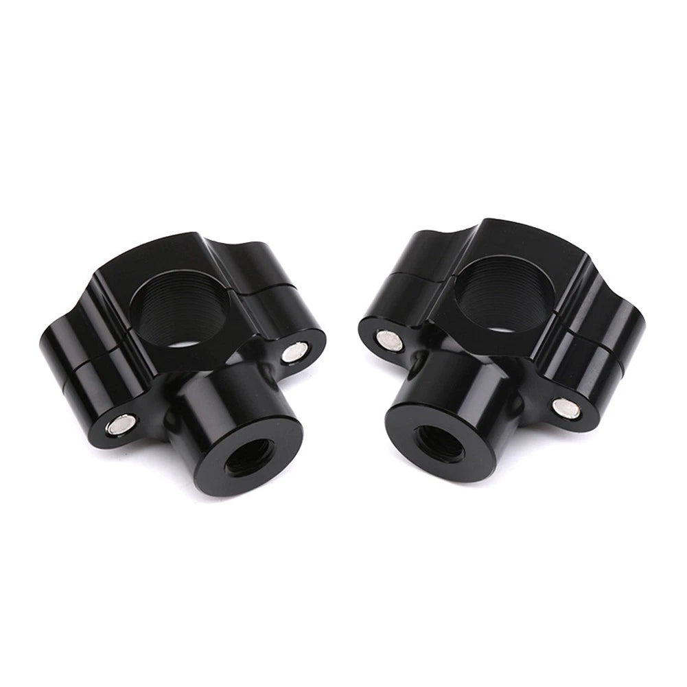 22MM Handlebar Risers Fat Bar Mount Clamp Black for Universal Motorcycle
