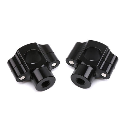 22MM Handlebar Risers Fat Bar Mount Clamp Black for Universal Motorcycle