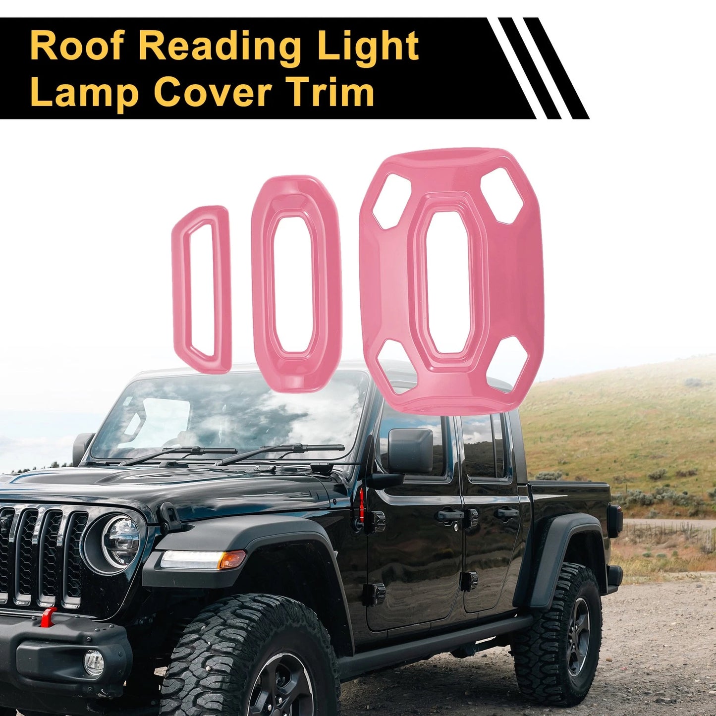 Roof Reading Light Lamp Cover Trim for Jeep Wrangler JL JLU (2018-2024) Pink
