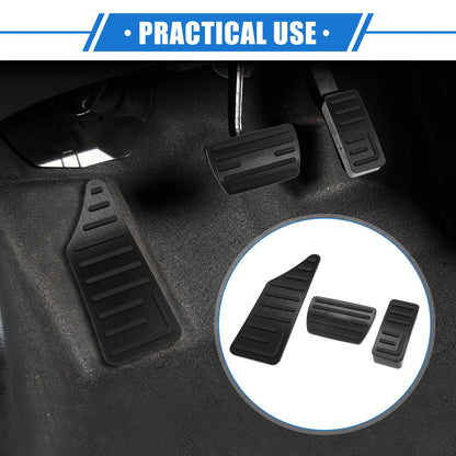 3 x Car Gas Accelerator Brake Foot Rest Pedals for Honda HR-V (2021-2023) Black