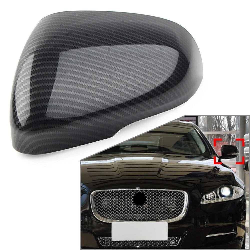Carbon Fiber Left Side View Mirror Cover for Jaguar XF XFR XFR-S XJ XE (2010-2020)