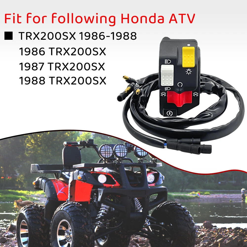 Control Switch Start Kill Stop Headlight for Honda TRX200SX FourTrax (1986–88)