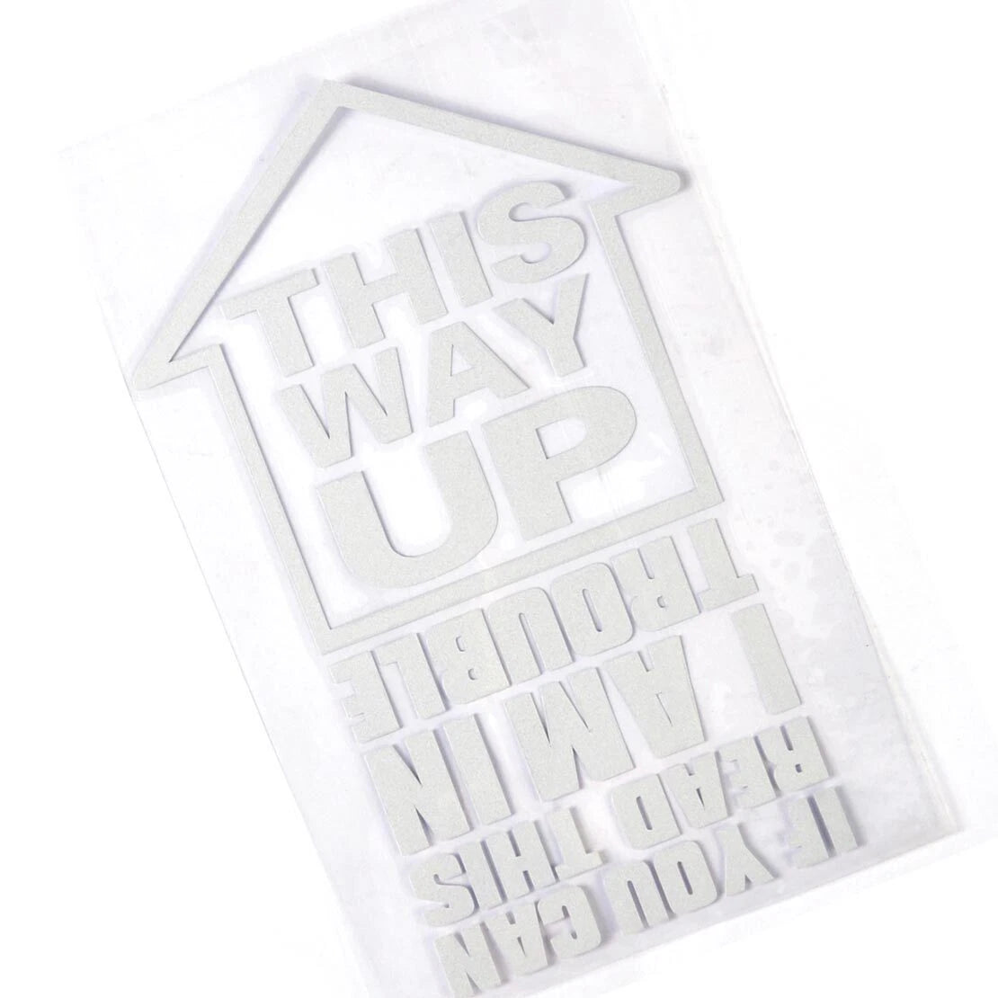 THIS WAY UP Sign Decal for Car Window Bumper Tailgate Auto Decor Sticker