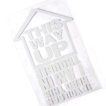 THIS WAY UP Sign Decal for Car Window Bumper Tailgate Auto Decor Sticker