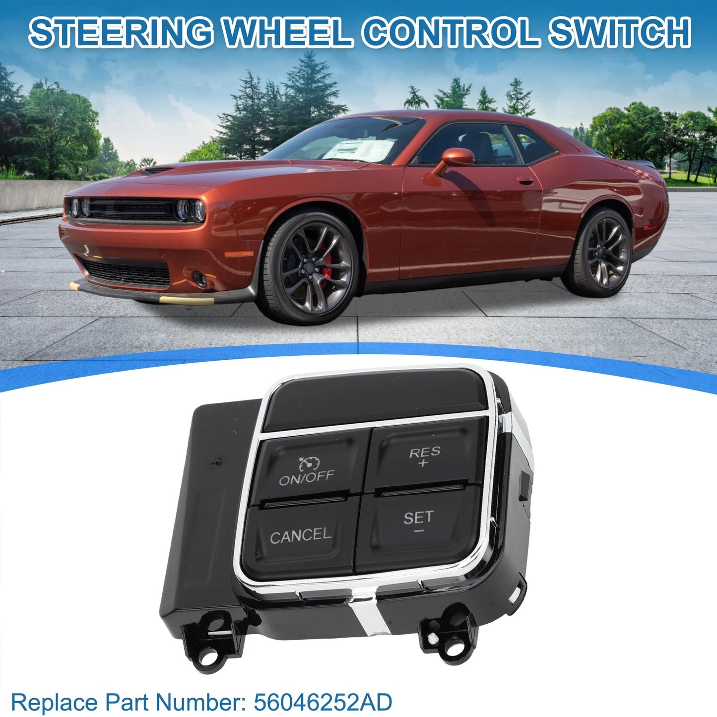 Steering Wheel Control Switch for Chrysler 200 (2011-2014) Black