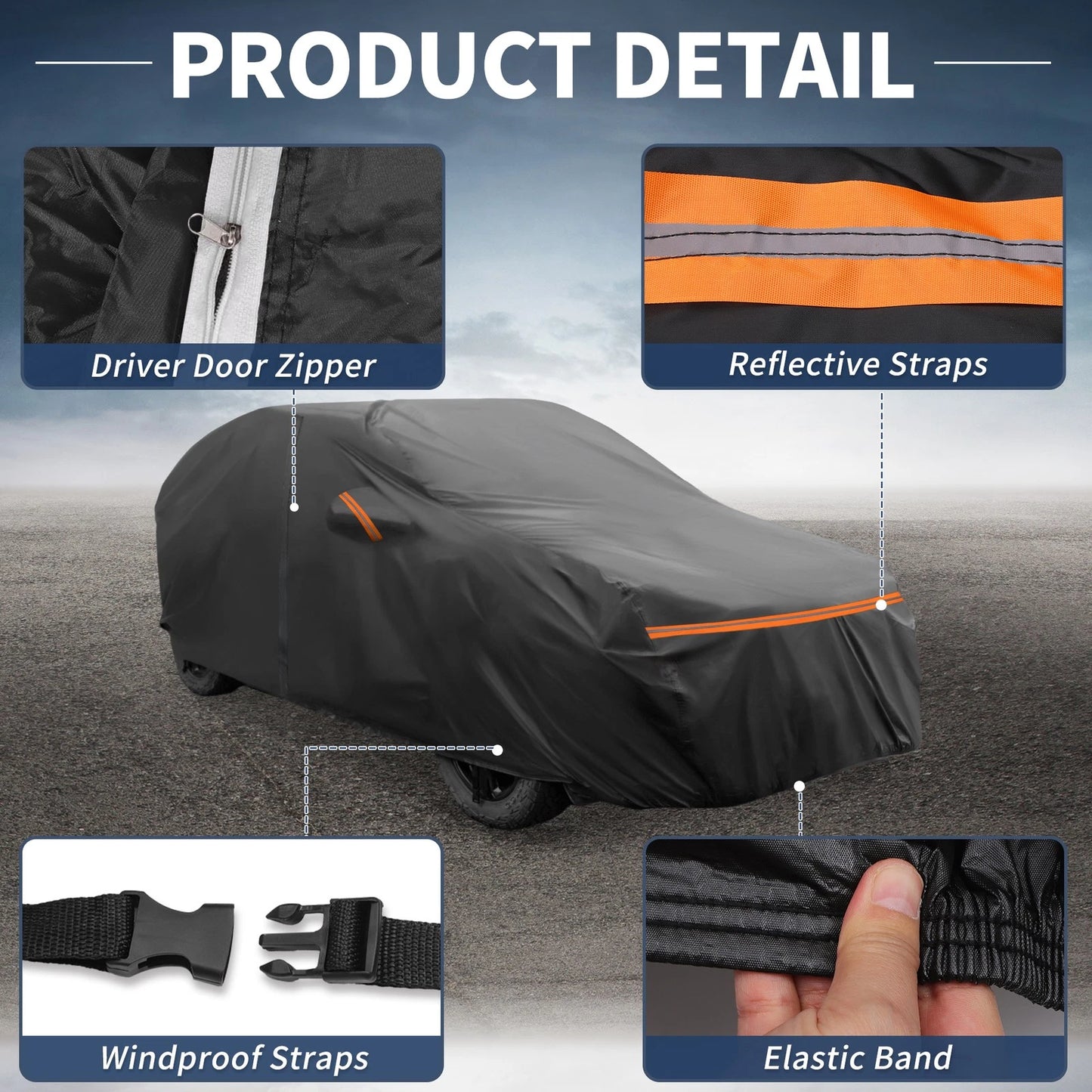 Waterproof PEVA Spunlace Cotton Car Cover for Ford Ecosport (2013-2020)