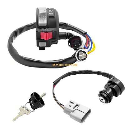 Start/Stop Switch & Ignition Key Switch for Yamaha Kodiak 450 YFM450 (2018–2023)