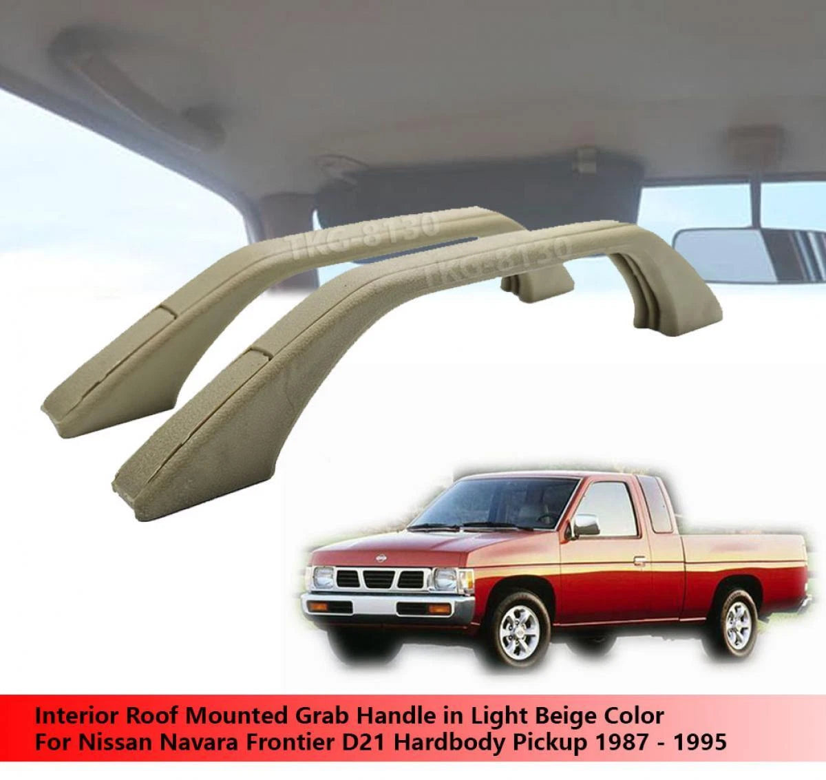 Beige Roof Mounted Grab Handle for Nissan Navara Frontier D21 (1987-1995)