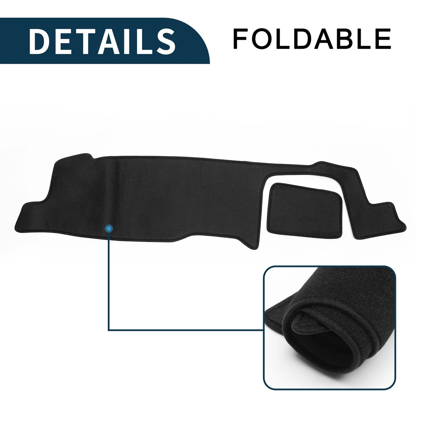 Dashboard Cover Mat for Suzuki MR52S/MR92S (2020-2024) - Black 1 Set