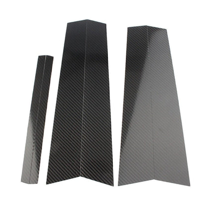 6PCS Carbon Fiber Door Window Trim Pillar Posts for BMW 3 Series (2013-2018)