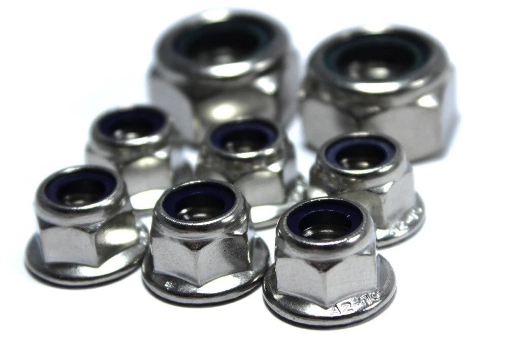 Nyloc Wheel Nut Stainless Steel / 1 Set / for Iame Honda Cadet