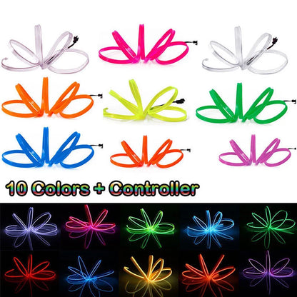 LED Car Interior Atmosphere EL Wire Neon String Lights