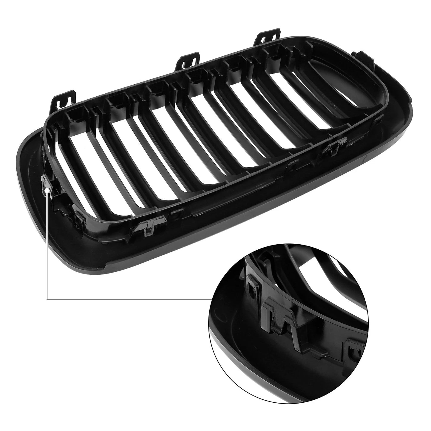Glossy Black Front Kidney Grille for BMW X5 (2014-2018)