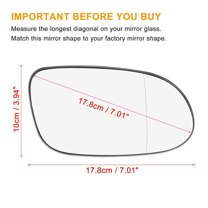 Heated Right Side Mirror Glass for Mercedes-Benz CLK55 SLK320 (2003-2009)