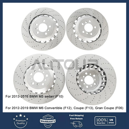 2 x Front & Rear Drilled Disc Rotors for BMW F06/F10/F12 M5/M6 (2010–2016)