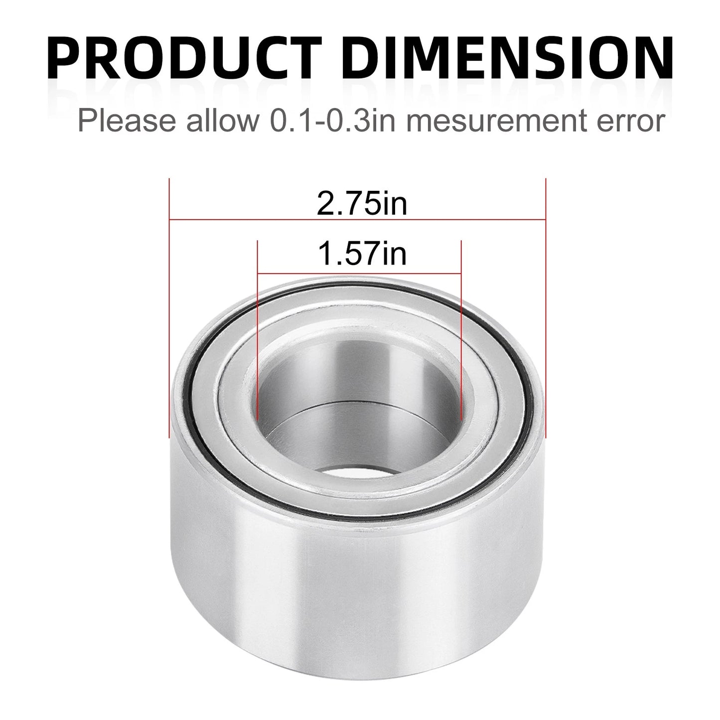 2X Front Wheel Bearing & Circlip for Kawasaki Teryx KRX4 1000 2023-2024