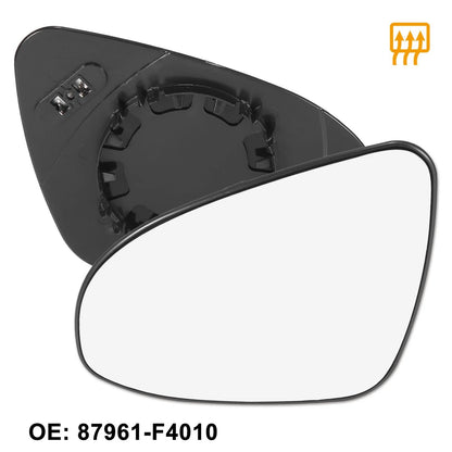 Left Side Heated Mirror Glass with Backing Plate for Toyota C-HR