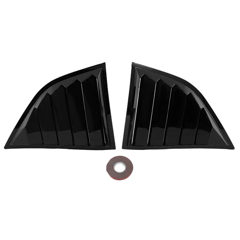 Rear Side Window Louver Vent Cover for 2008-2023 Dodge Challenger - Gloss Black