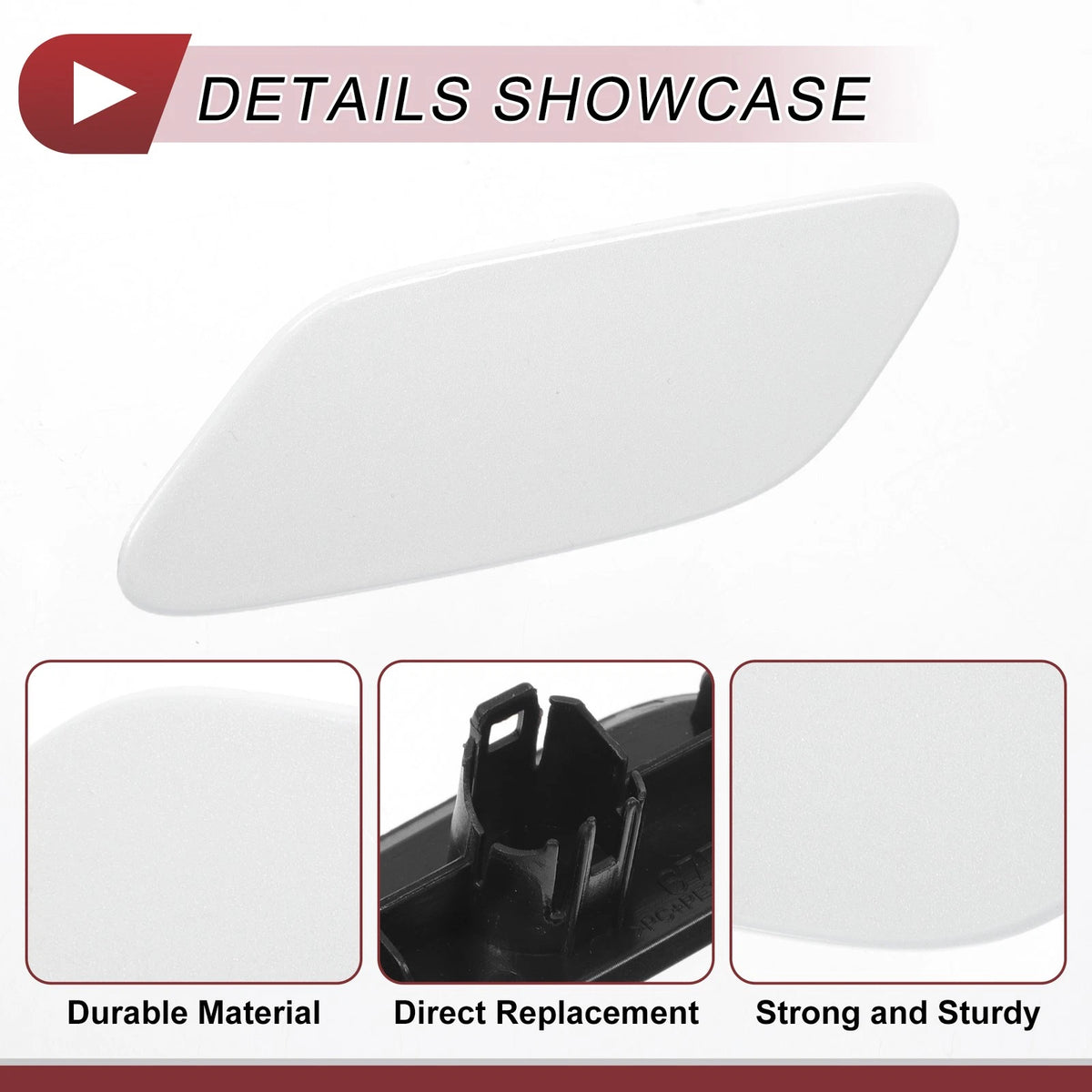 Front Left Washer Nozzle Cover for Lexus RX350 (2019-2022) - White 1 x Cap
