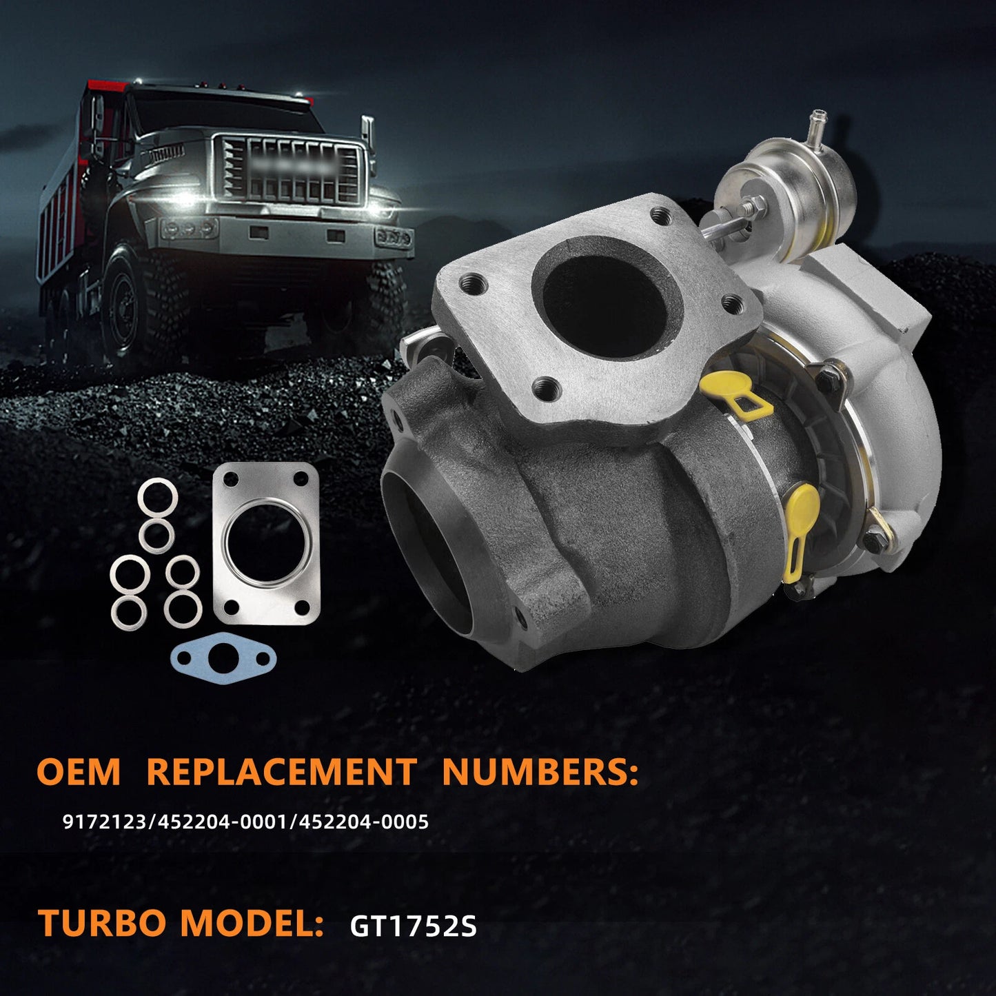 Turbocharger for Saab 9-3 YS3D, 9-5 YS3E 2.0T (2001-2009)