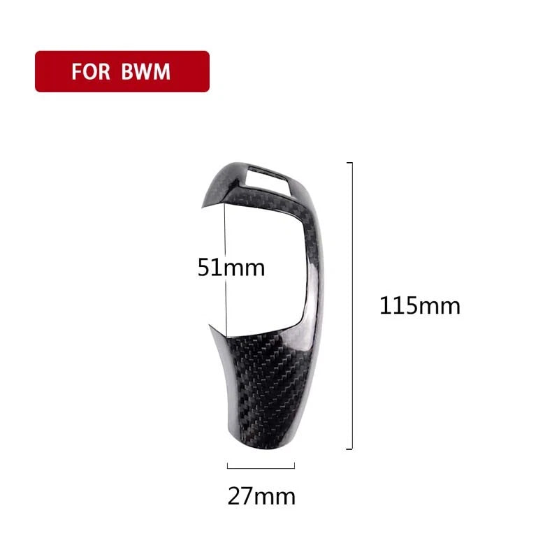 Carbon Fiber Gear Shift Knob Addon Cover Caps For BMW 1 2 3 4 5 7 Series X3 X5