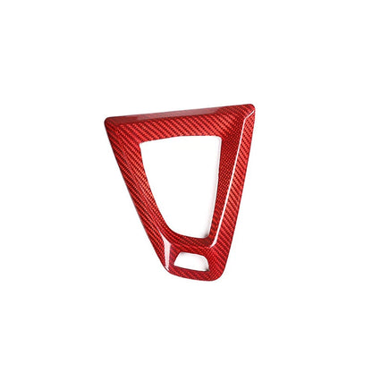 Red Dry Carbon Fiber Gear Shift Panel Cover fit For BMW F80 M3 F82 M4 2014+