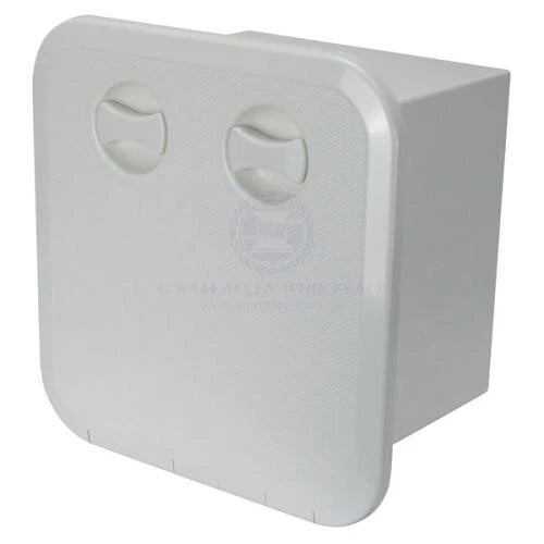 Access Hatch Storage Box for Caravan/Boat/RV White Lid 5 Drawers