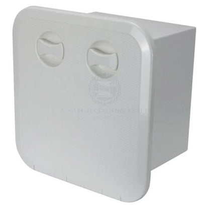 Access Hatch Storage Box for Caravan/Boat/RV White Lid 5 Drawers