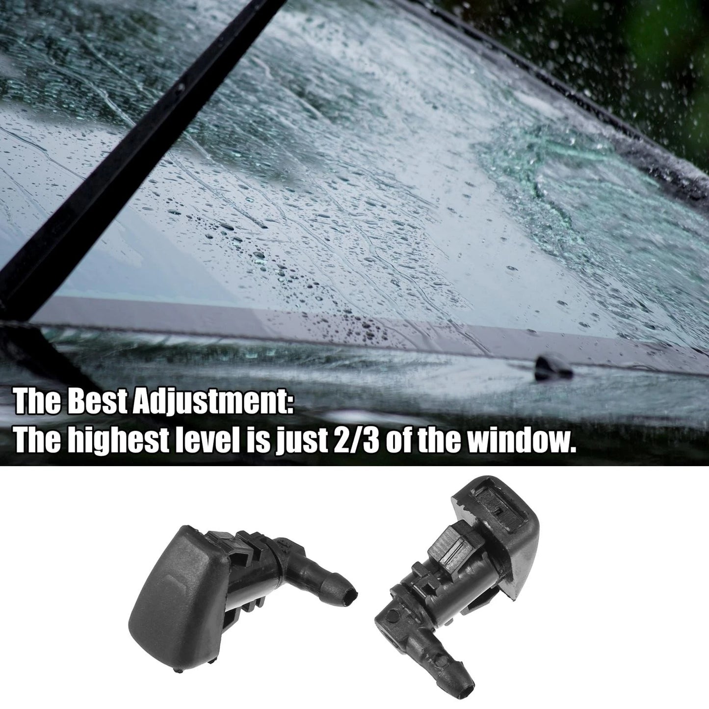 3 x Front Windshield Washer Nozzles for Mercury Milan (2008-2011)