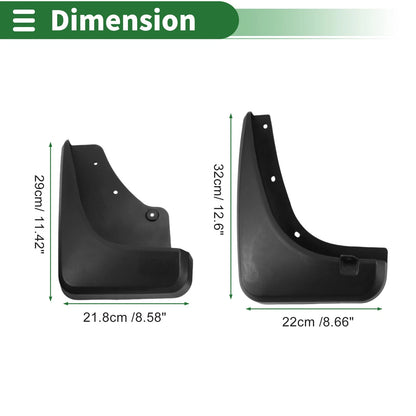 Mud Flaps Splash Guards for Ford Escape (2010-2013) with Mount Accessories