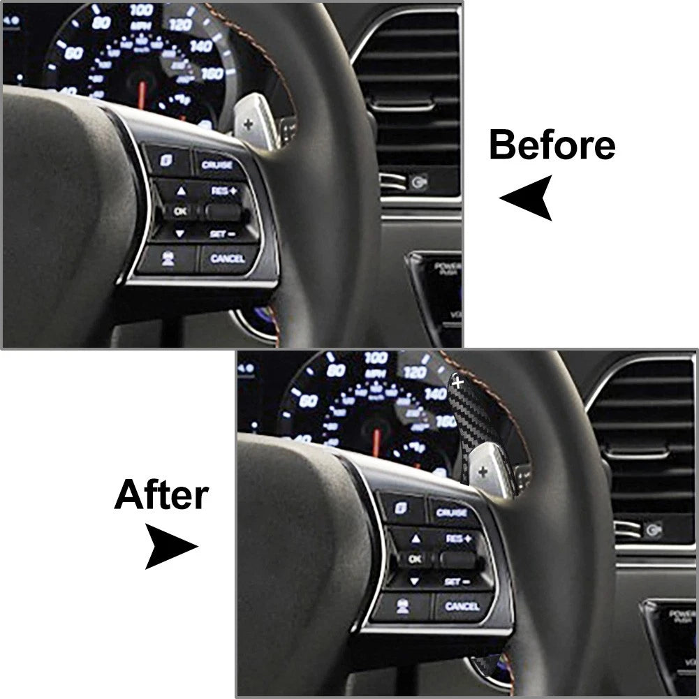 Red Steering Wheel Shift Paddle Shifter Extension for Hyundai Sonata 2016-2019