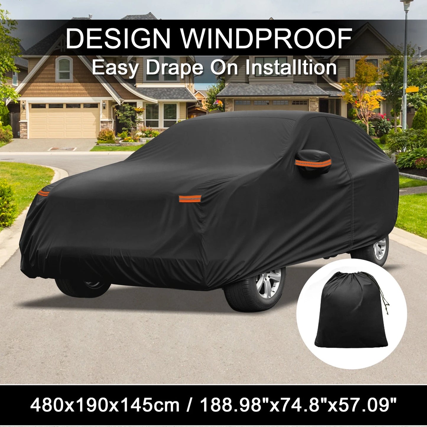 Waterproof Aluminum Film Car Cover for Ford Mustang Mach E (2021-2023)