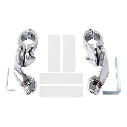 1 1/4" Highway Short Angled Foot Pegs for Harley Davidson