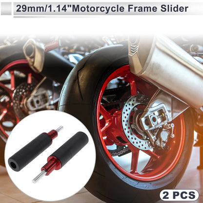 0.67" Aluminum Alloy Plastic Motorcycle Slider Frame 2 x Red for Motorcycle