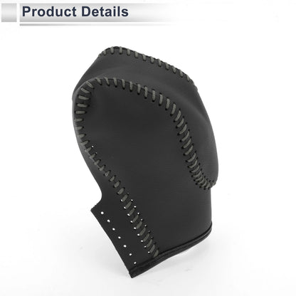 Car Gear Shift Knob Cover for Ford Fusion 2013-2016 - Black & Grey Faux Leather