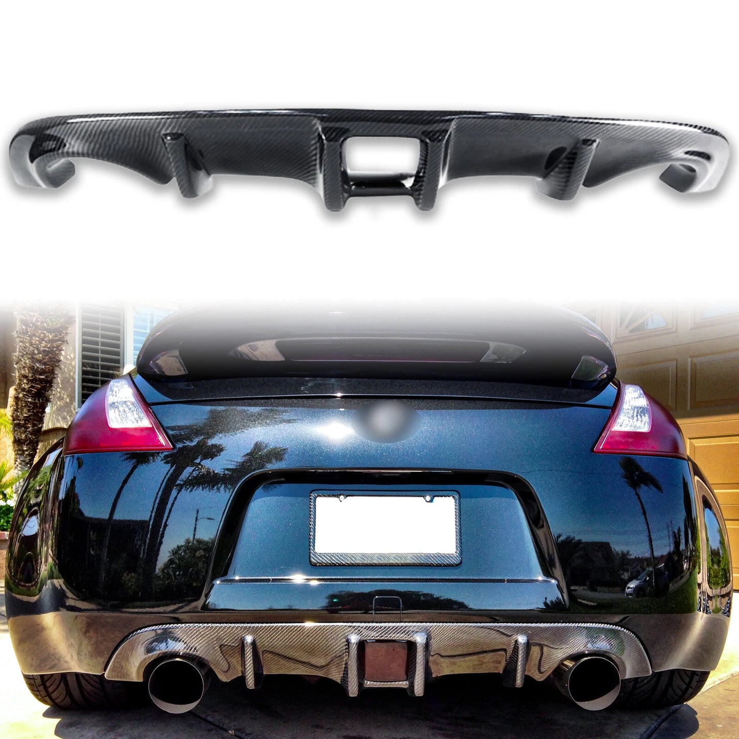 Rear Bumper Diffuser Cover for Nissan 370Z (2008-2012)