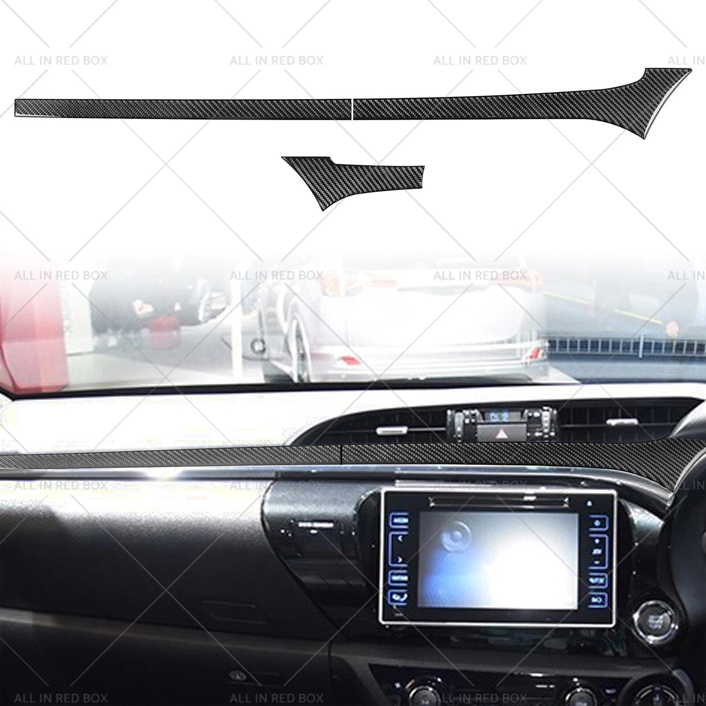 Carbon Fiber Dashboard Trim for Toyota Hilux Revo (2015-2023)