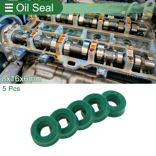 Oil Seal 8x16x6mm TPU Seal Ring Rotary Shaft for Universal 5 Pcs