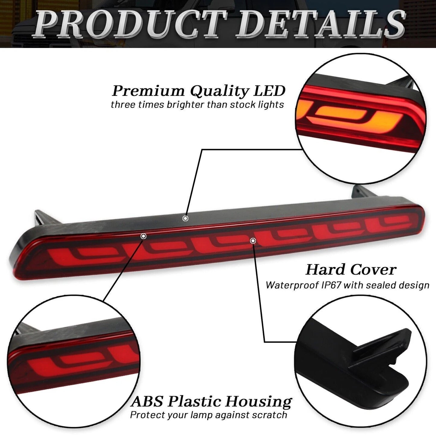 Rear Bumper Reflector Brake Indicator Light Assemblies for Honda CR-V (2023-2024)