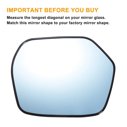 Right Side Blue Heated Mirror Glass for Honda CR-V 2007-2011