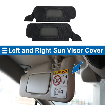 Sun Visor Covers  for Ford Mustang Carbon Fiber Black