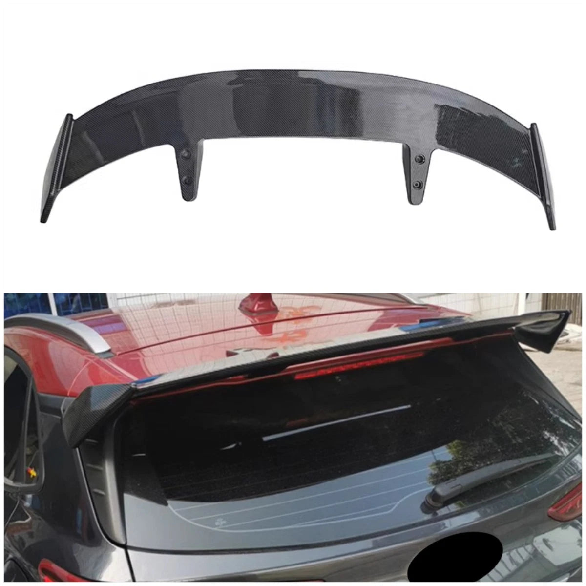 52'' Rear Roof Spoiler Fiber Look B Wing for Toyota Corolla Hatchback (2019-2023)