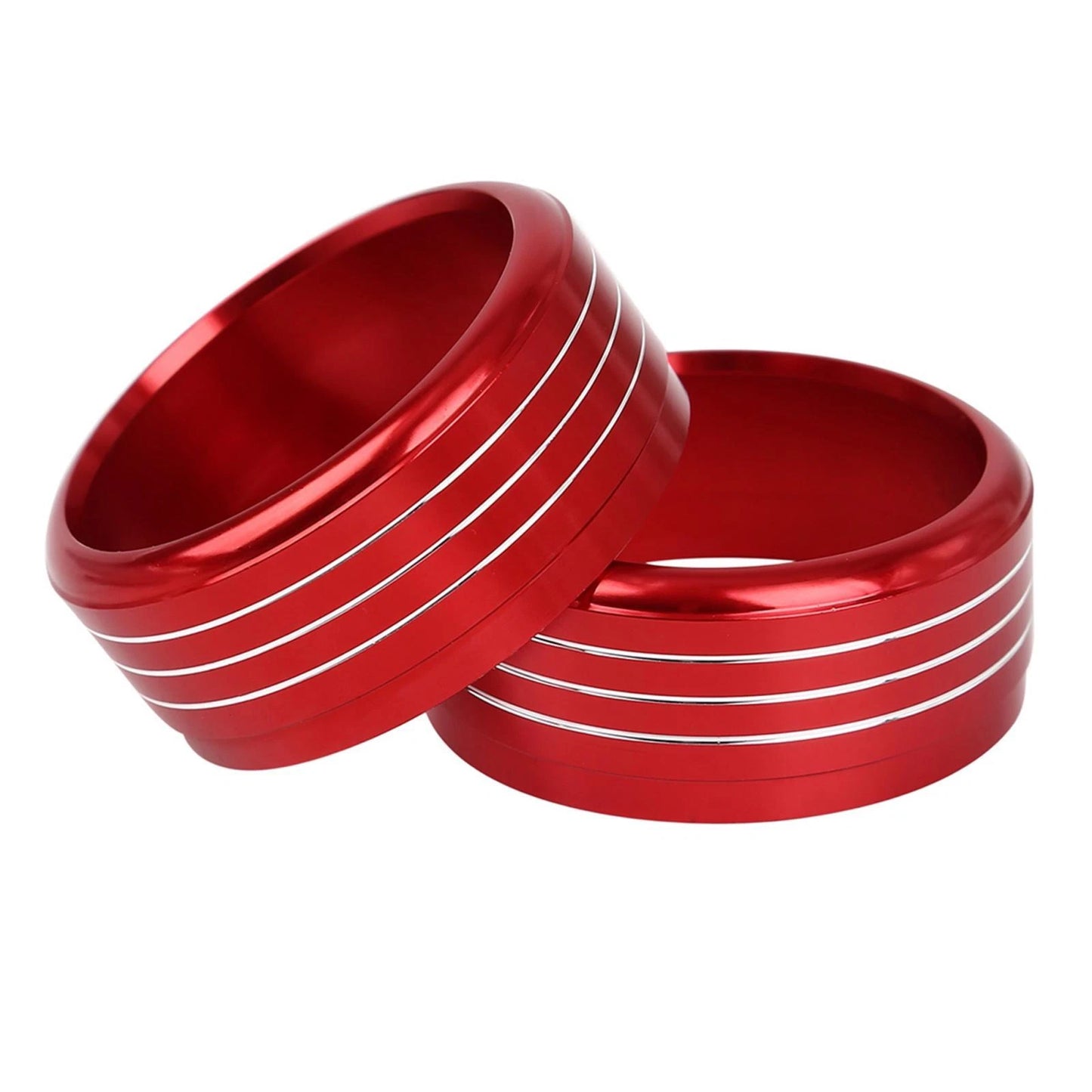 3 x Red AC Climate Control Knob Trim Covers for Subaru Impreza WRX/STi (2008-2021)