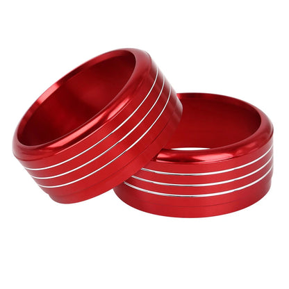 3 x Red AC Climate Control Knob Trim Covers for Subaru Impreza WRX/STi (2008-2021)