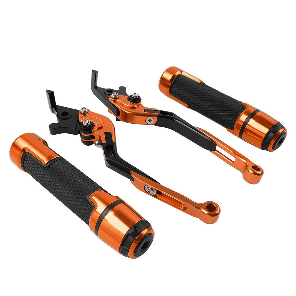 Orange Extendable Brake Clutch Lever Grip Set for BMW S1000XR (2015-2021)