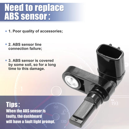 2 x Front Left Right ABS Wheel Speed Sensors for Toyota Tacoma (2005-2015)