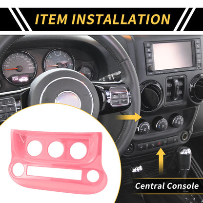 AC Switch Button Control Cover Trim for Jeep Wrangler JK JKU (2011-2017) Pink