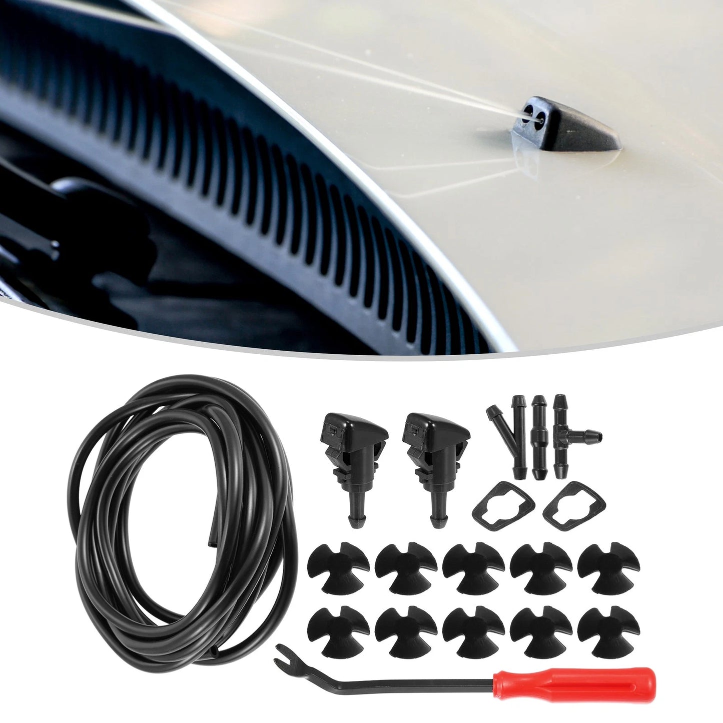 Front Windshield Washer Nozzle Kit for Dodge RAM (Fits All Years)