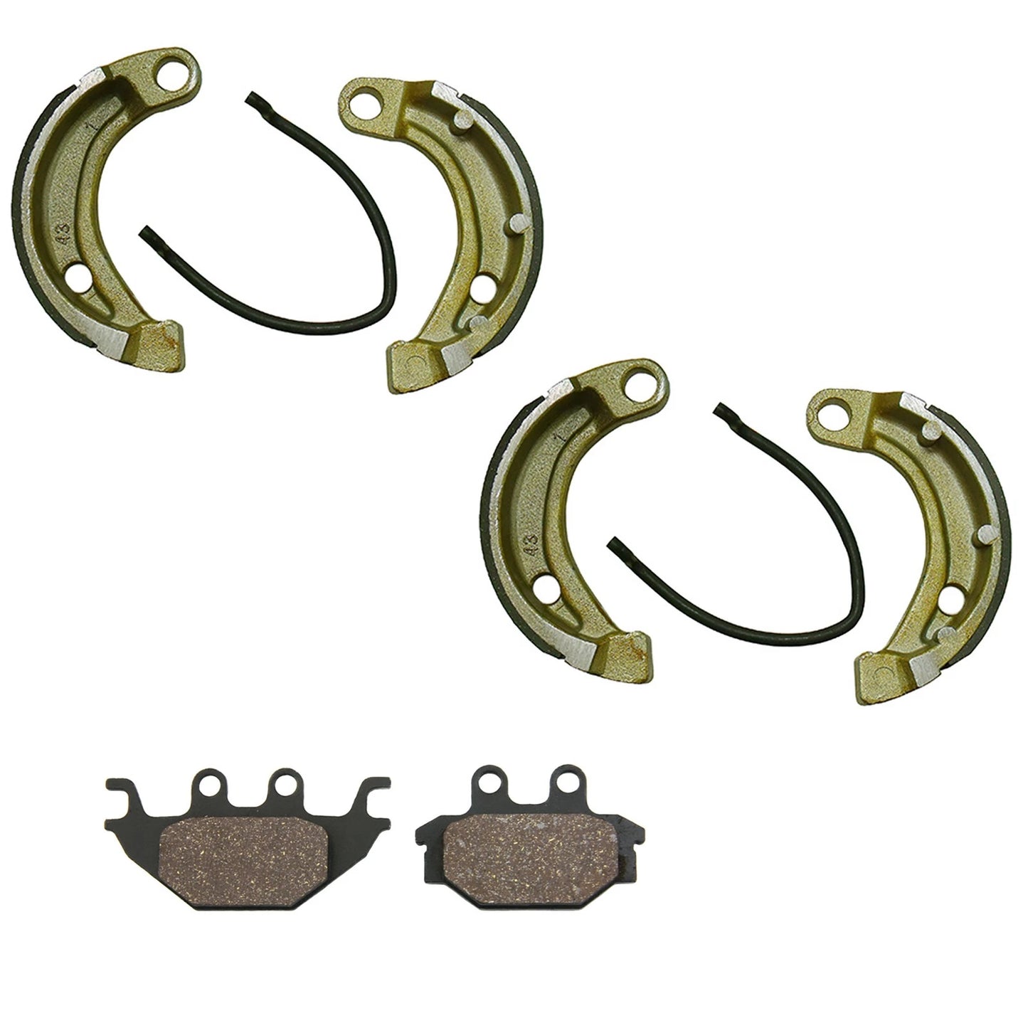 2 x Front Brake Shoes & Rear Pads for Arctic Cat DVX 90, Alterra 90 (2015–2024)