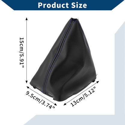 Car Gear Shift Stick Gaiter Black Blue Leather for Ford Focus C-MAX (2003-2010)